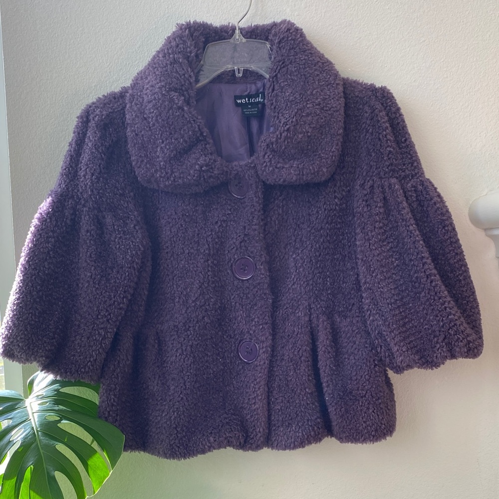 Wet Seal Purple Women's Cape Jacket